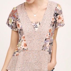 Anthropologie En Elle Multi Color Top in M